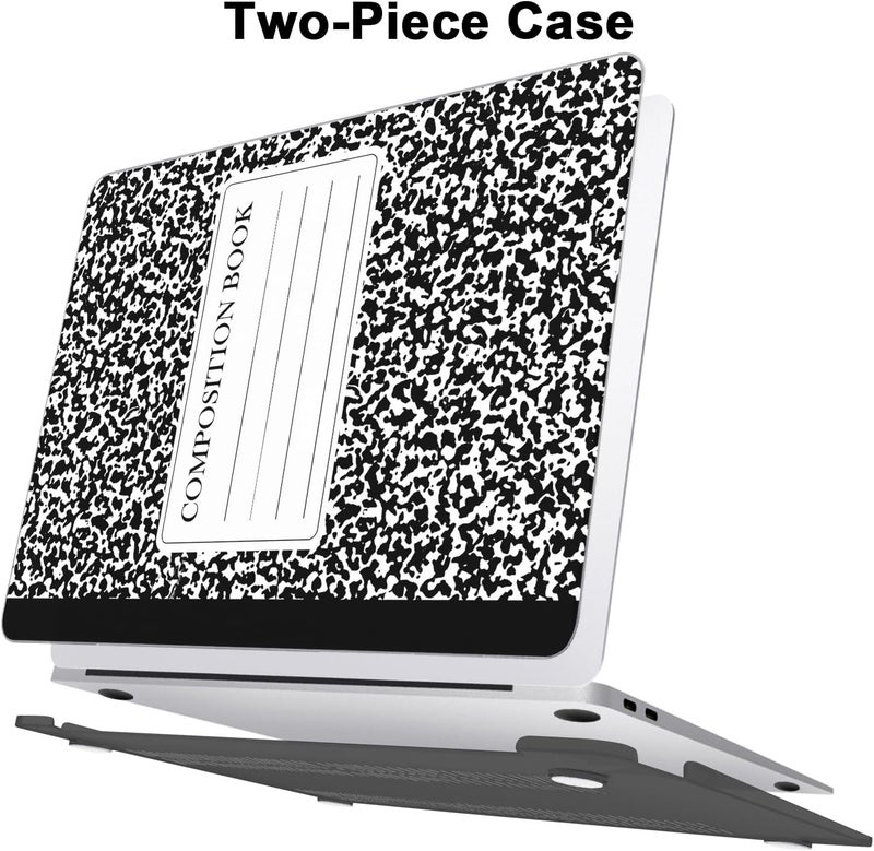 AKIT Compatible with MacBook Air 13 Inch Case 2022-2020 2019 2018 M1 A2337 A2179 A1932, Pattern Laptop Hard Shell Case+Screen Protector+Keyboard Cover for MacBook Air 13.3 Inch, Composition Book - Image 5